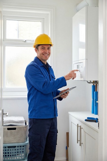 Aquatek Services engineer carrying out on-site plumbing work